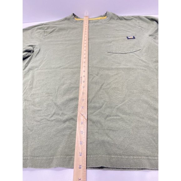 Mens Green Construction CAT Caterpillar XXL Label Pocket T-Shirt Workwear, As is - Picture 7 of 9